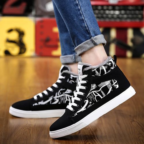 Boots - chaussures en ronde pour hiver - tendance des jeunes - semelle plastique - Ref 952573