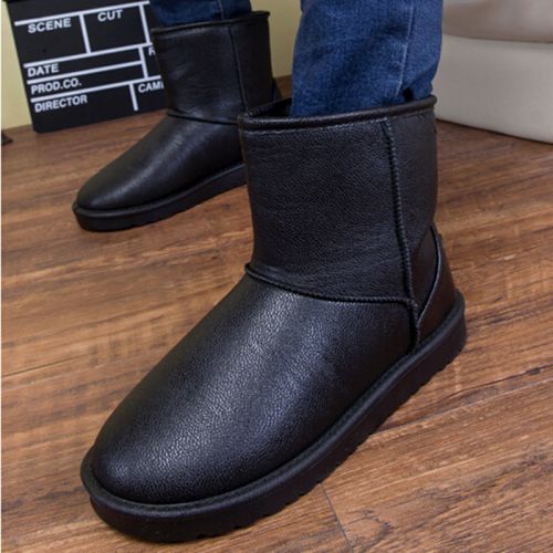 Boots - chaussures en Microfiber ronde pour hiver - loisir - semelle caoutchouc - Ref 952623
