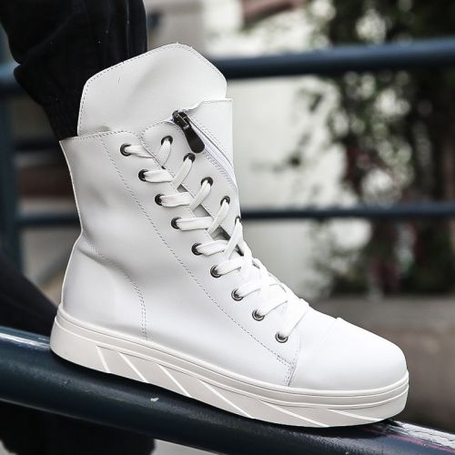 Boots - chaussures en Microfiber ronde pour printemps - loisir - semelle caoutchouc - Ref 952636