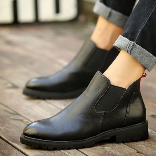 Boots - chaussures en Microfiber OAOB ronde pour printemps - loisir - semelle caoutchouc - Ref 952639