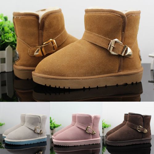 Boots - chaussures en cuir ronde pour hiver - tendance des jeunes - Ref 952663