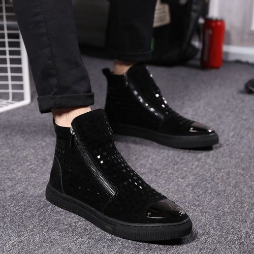 Boots - chaussures en Première couche de cuir, En plus de de vache, pointu pour hiver - Europe - semelle caoutchouc - Re