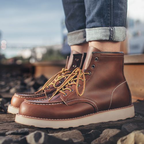 Boots - chaussures en plancher de cuir, En plus de de vache, MR.A ronde pour hiver - loisir - semelle caoutchouc - Ref 9