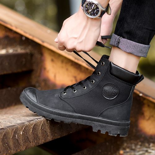Boots - chaussures en Nubuck ronde pour hiver - Angleterre - semelle caoutchouc - Ref 952719