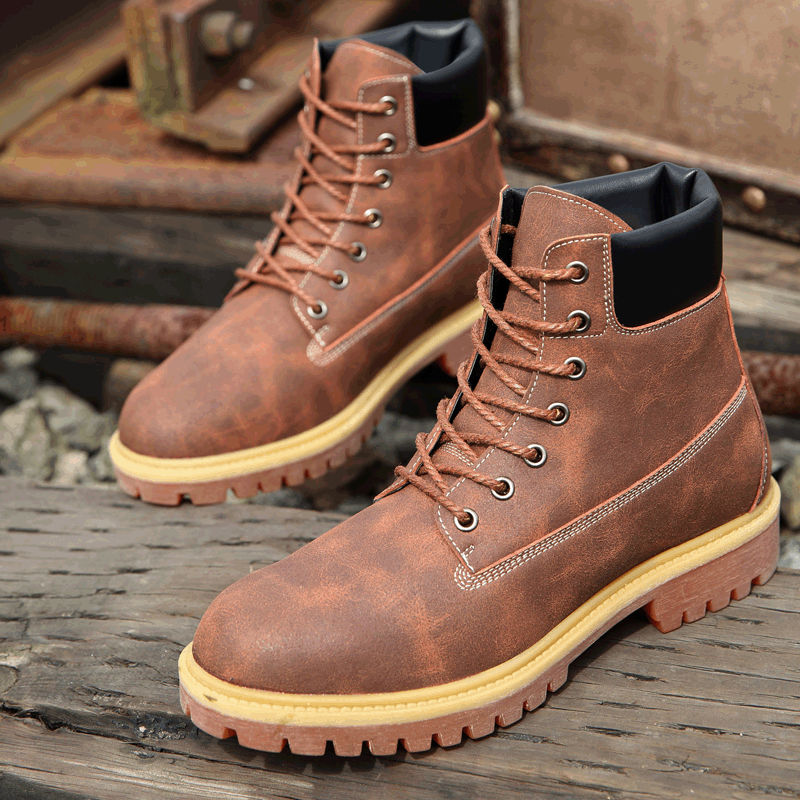 Boots - chaussures en Microfiber SHEN.GAO ronde pour hiver - loisir - semelle caoutchouc - Ref 952758