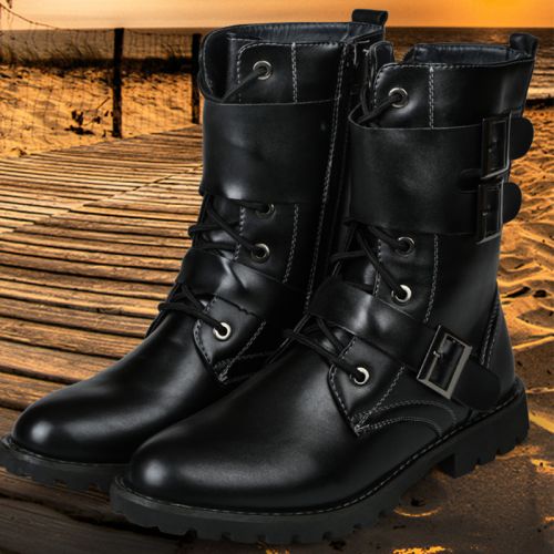 Boots - chaussures en Microfiber ronde pour hiver - Angleterre - semelle caoutchouc - Ref 952773
