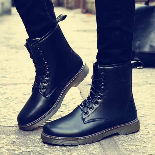 Boots - chaussures en Cuir spatial ronde pour printemps - tendance des jeunes - semelle caoutchouc - Ref 952774