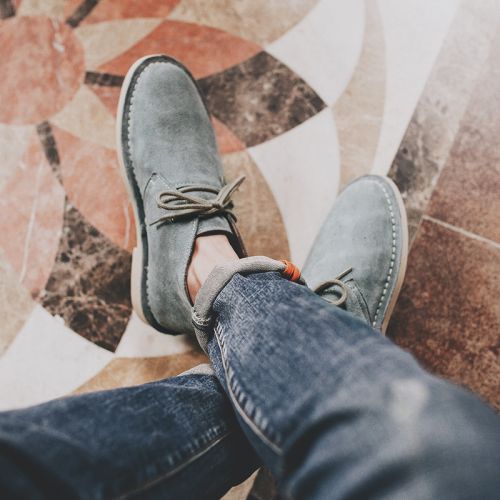 Boots - chaussures en plancher de cuir, En plus de de vache, ronde pour hiver - tendance des jeunes - semelle caoutchouc