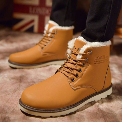 Boots - chaussures en PU ronde pour hiver - tendance des jeunes - semelle caoutchouc - Ref 952795