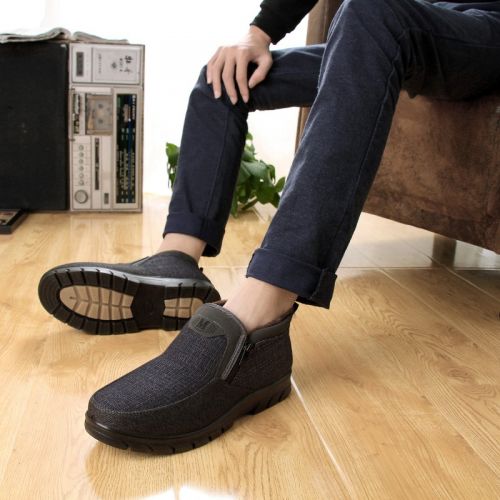 Boots - chaussures en coton ronde pour hiver - loisir - semelle caoutchouc - Ref 952799