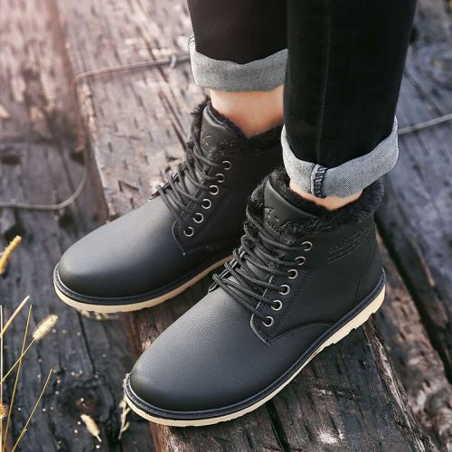 Boots - chaussures en PU ronde pour hiver - loisir - semelle caoutchouc - Ref 952833