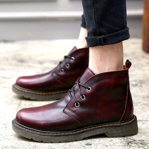 Boots - chaussures en plancher de cuir, En plus de de vache, ALIAN9XING9 ronde pour printemps - loisir - semelle TPR n