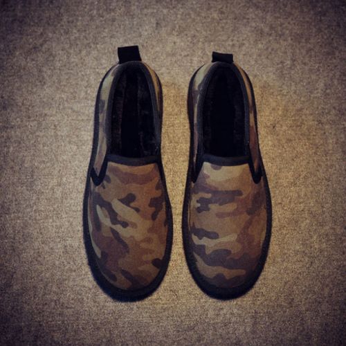 Boots - chaussures en Microfiber ronde pour hiver - tendance des jeunes - semelle caoutchouc - Ref 952856