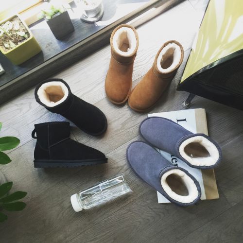 Boots - chaussures en de vache ronde pour hiver - loisir - semelle TPR - Ref 952879