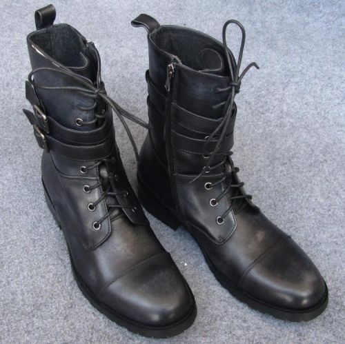 Boots - chaussures en Première couche de cuir, En plus de de vache, ronde - Ref 952910