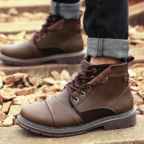 Boots - chaussures en Microfiber ronde pour hiver - loisir - semelle caoutchouc - Ref 952926