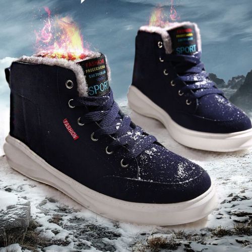 Boots - chaussures en de vache ronde pour hiver - tendance des jeunes - semelle caoutchouc - Ref 952949