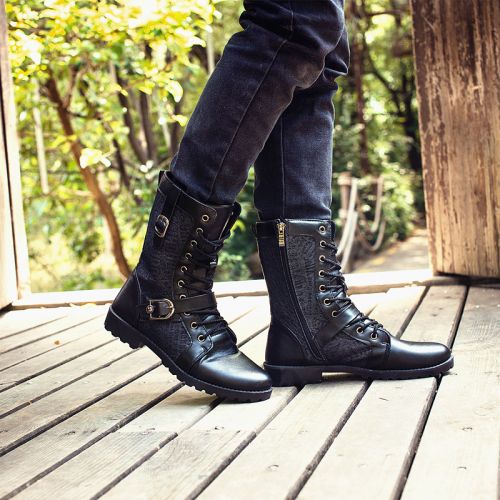 Boots - chaussures en coton tête carrée pour hiver - tendance des jeunes - Ref 953001