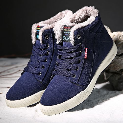 Boots - chaussures en Nubuck ronde pour hiver - loisir - semelle caoutchouc - Ref 953002