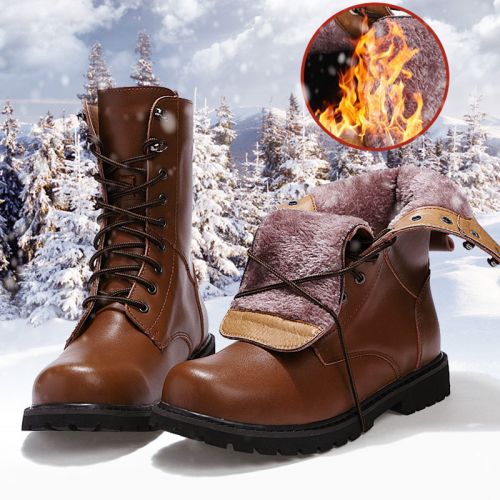 Boots - chaussures en cuir BCCUUY ronde pour hiver - Angleterre - semelle caoutchouc - Ref 953016