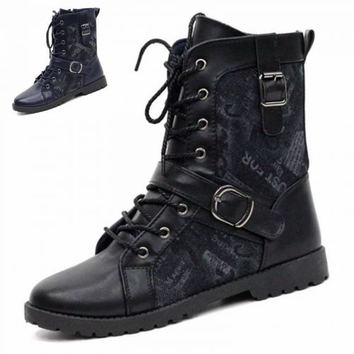 Boots - chaussures en toile ronde pour hiver - semelle caoutchouc - Ref 953028