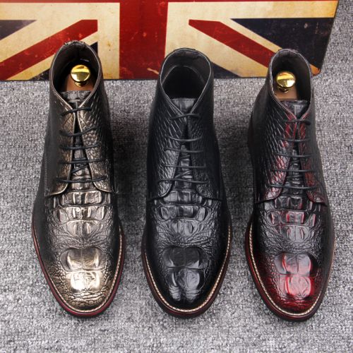 Boots - chaussures en Microfiber KKLCLC pointu pour printemps - Angleterre - semelle caoutchouc - Ref 953051