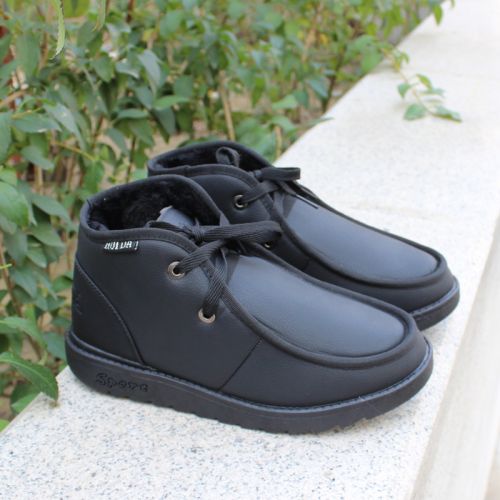 Boots - chaussures en PU ronde pour hiver - Angleterre - semelle caoutchouc - Ref 953057