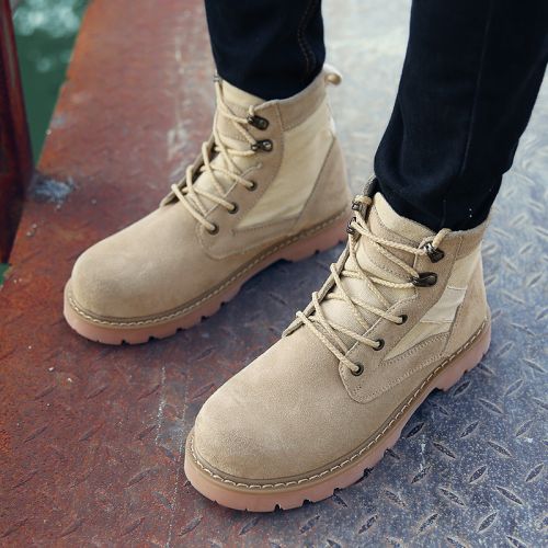 Boots - chaussures en de vache ronde pour printemps - loisir - semelle caoutchouc - Ref 953069