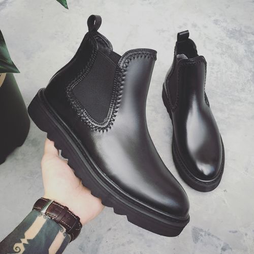 Boots - chaussures en Microfiber ronde pour hiver - Angleterre - semelle caoutchouc mousse EVA - Ref 953079