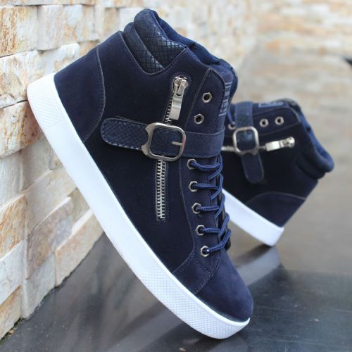 Boots - chaussures en toile ronde pour printemps - loisir - semelle caoutchouc - Ref 953091