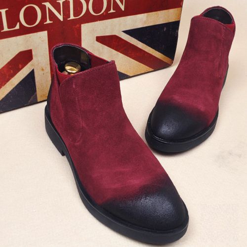 Boots - chaussures en cuir pointu pour hiver - loisir - semelle caoutchouc - Ref 953106