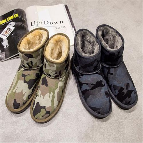 Boots - chaussures en Première couche de cuir, En plus de de vache, ronde pour hiver - tendance des jeunes - semelle cao