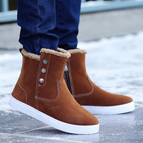 Boots - chaussures en ronde pour hiver - tendance des jeunes - semelle caoutchouc - Ref 953157