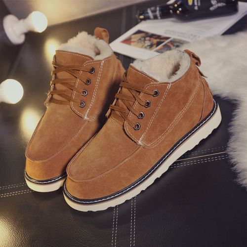 Boots - chaussures en Nubuck ronde pour hiver - loisir - semelle TPR - Ref 953162