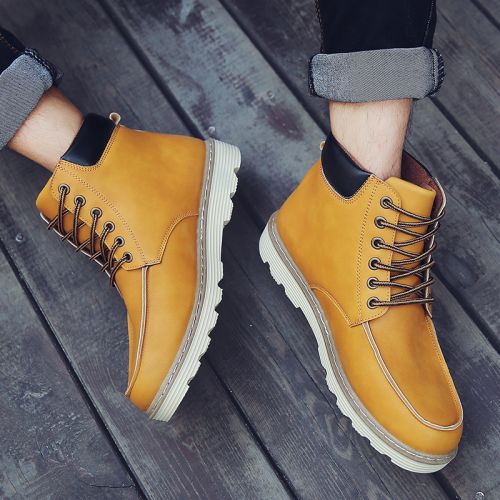 Boots - chaussures en Microfiber ronde pour hiver - Angleterre - semelle caoutchouc - Ref 953166