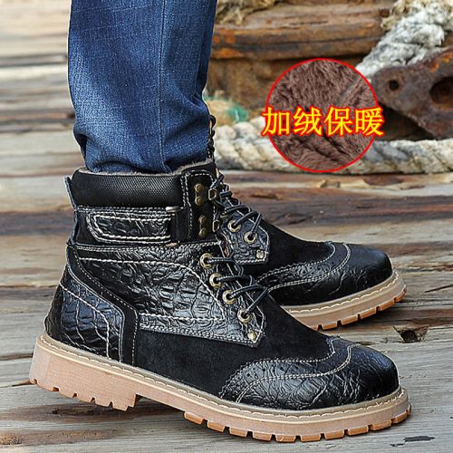 Boots - chaussures en plancher de cuir, En plus de de vache, YGERBULI ronde pour hiver - tendance des jeunes - semelle c