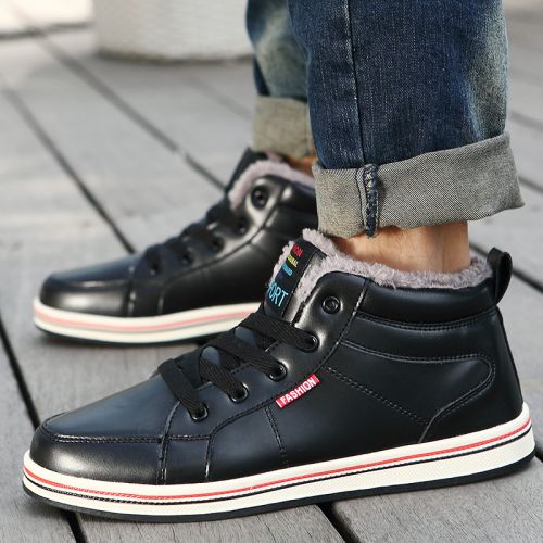 Boots - chaussures en PU YGERBULI ronde pour hiver - tendance des jeunes - semelle caoutchouc - Ref 953178