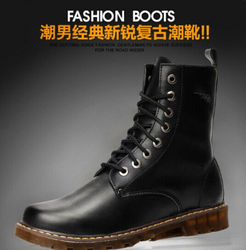 Boots - chaussures en cuir ronde pour hiver - loisir - semelle TPR - Ref 953188