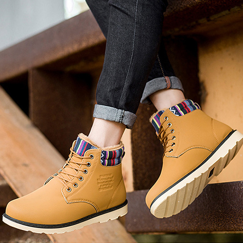 Boots - chaussures en PU - semelle caoutchouc - Ref 953216