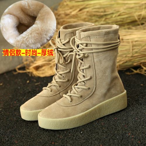 Boots - chaussures en de vache ronde pour printemps - Angleterre - semelle caoutchouc - Ref 953225