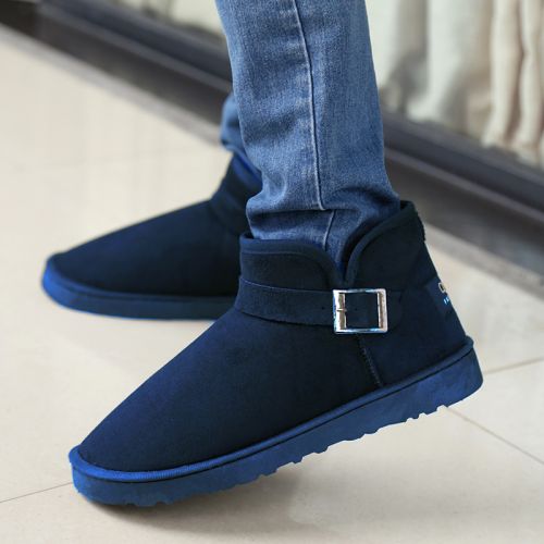 Boots - chaussures en chamois LAURENGOOD ronde pour hiver - loisir - semelle caoutchouc - Ref 953229