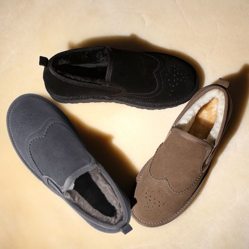 Boots - chaussures en de vache ronde pour hiver - semelle TPR - Ref 953236