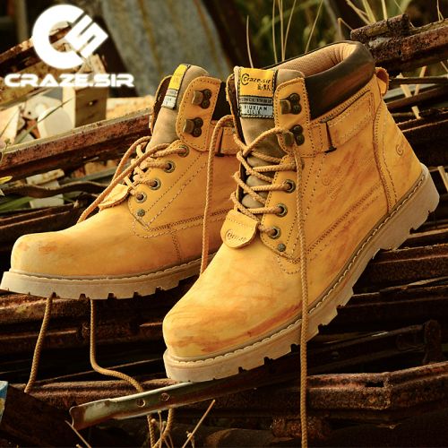 Boots - chaussures en cuir ronde pour printemps - Angleterre - semelle TPR - Ref 953266