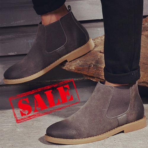 Boots - chaussures en de vache ronde pour hiver - loisir - semelle caoutchouc - Ref 953284