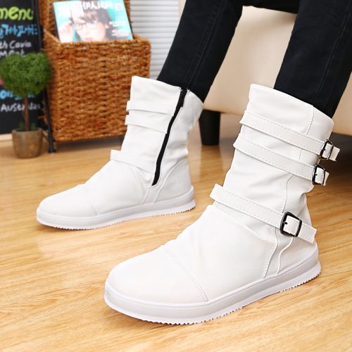 Boots - chaussures en PU ronde pour hiver - semelle caoutchouc - Ref 953294