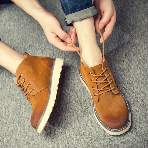 Boots - chaussures en coton ronde pour hiver - loisir - semelle caoutchouc - Ref 953302
