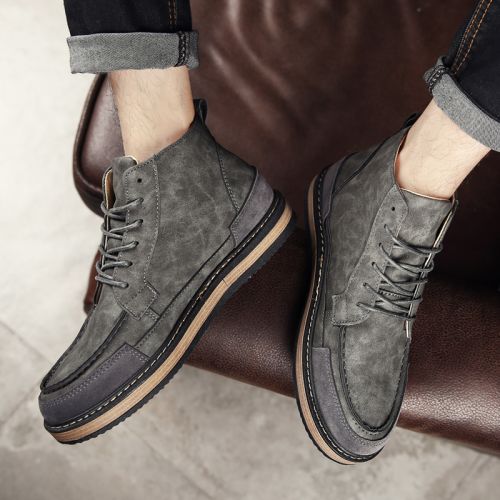 Boots - chaussures en PU OUGLEMEN ronde pour hiver - loisir - semelle caoutchouc - Ref 953304