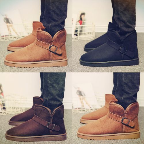 Boots - chaussures en ronde pour hiver - tendance des jeunes - semelle caoutchouc - Ref 953305