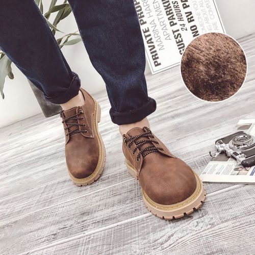 Boots - chaussures en Ercengzhupi ronde pour hiver - semelle caoutchouc - Ref 953315