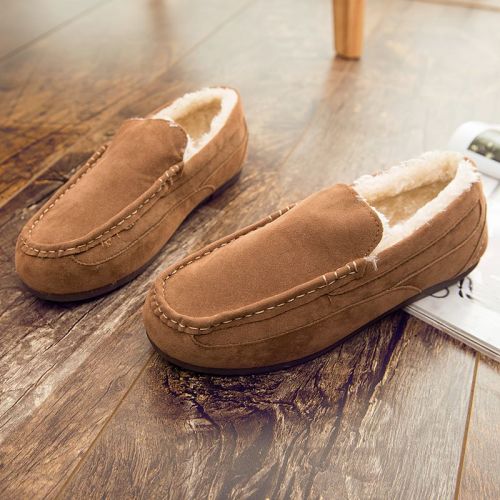Boots - chaussures en de vache tête carrée pour hiver - semelle caoutchouc - Ref 953352